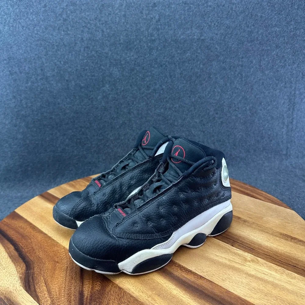 Air Jordan 13 Reverse He Got Game Shoes Kids Size 2Y GS Black White 414575-061